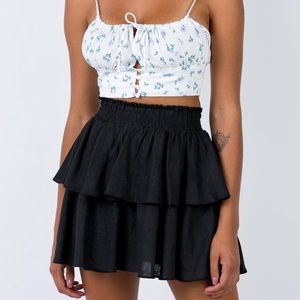 Princess Polly Black Ruffle Skirt